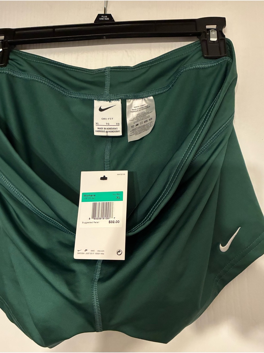 Nike Women's Performance Game Volleyball Shorts Gorge Green Spandex Size XL NWT - Picture 4 of 4